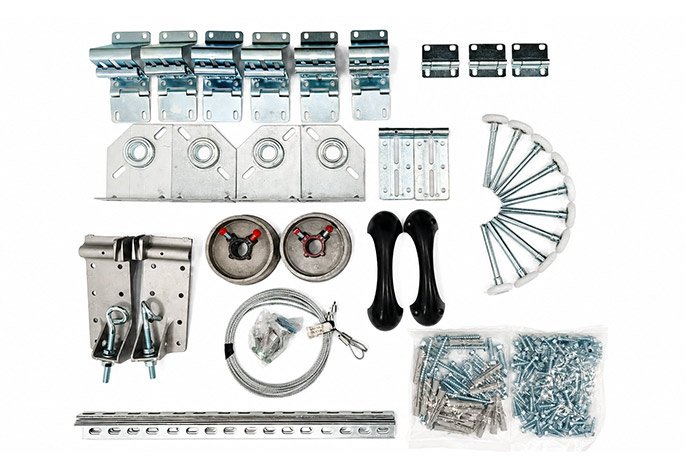 European Style 4 Panel Garage Door Hardware Box & Kit for Distributors